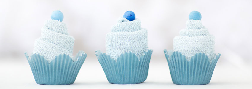 Cupcakes av handdukar