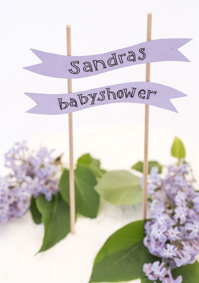 Tårtdekoration till babyshower