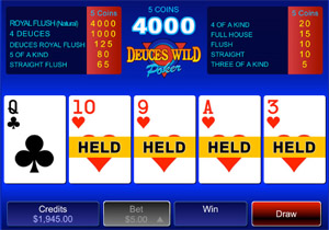 Deuces Wild Video Poker