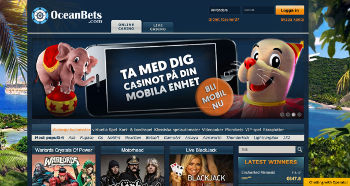 Oceanbets online casinosajt för mobiler