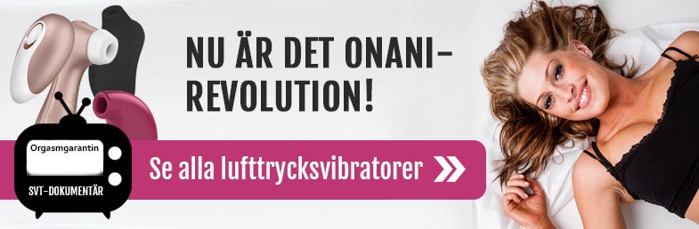 Tryckluftsvibrator från orgasmgarantin på tv hos Joyland