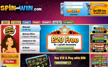 spin and win casino