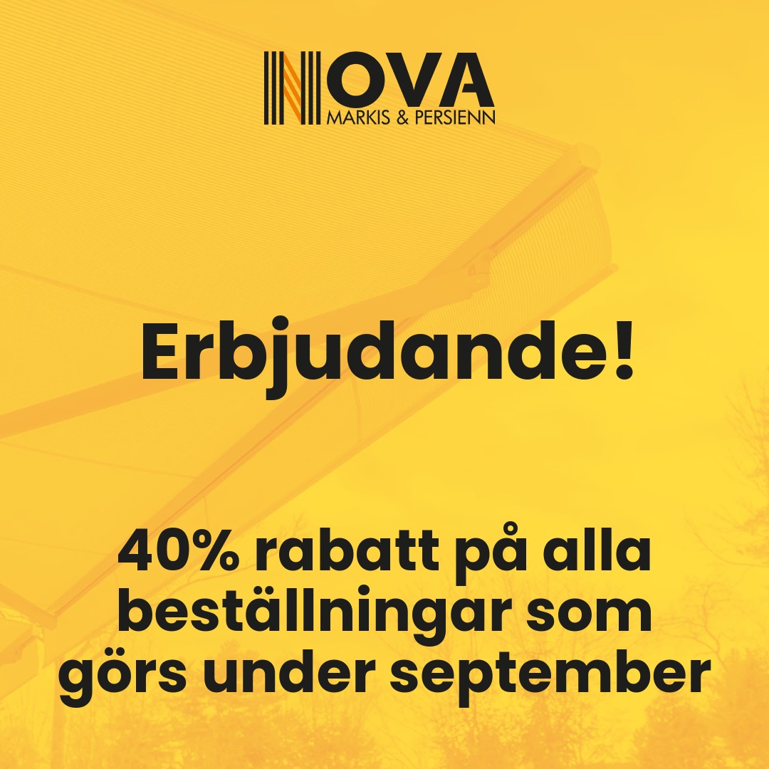 markiser hägersten erbjudanden September