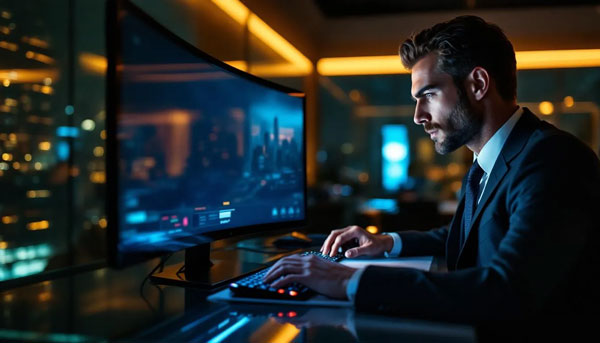 A person strategizing while playing casino games online for real money.