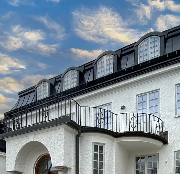 papptak Stockholm Villa Djursholm referenser