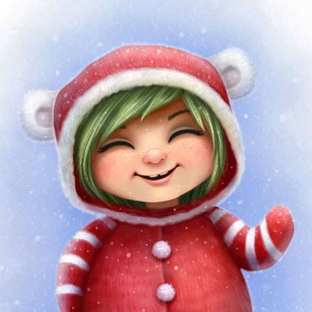 A little Christmas girl by Caroline Nyman