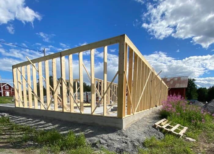 vi bygger garage med lösvirke
