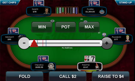 Rush Poker Mobiltelefon Bord
