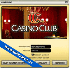 Anmeldung im Casino Club
