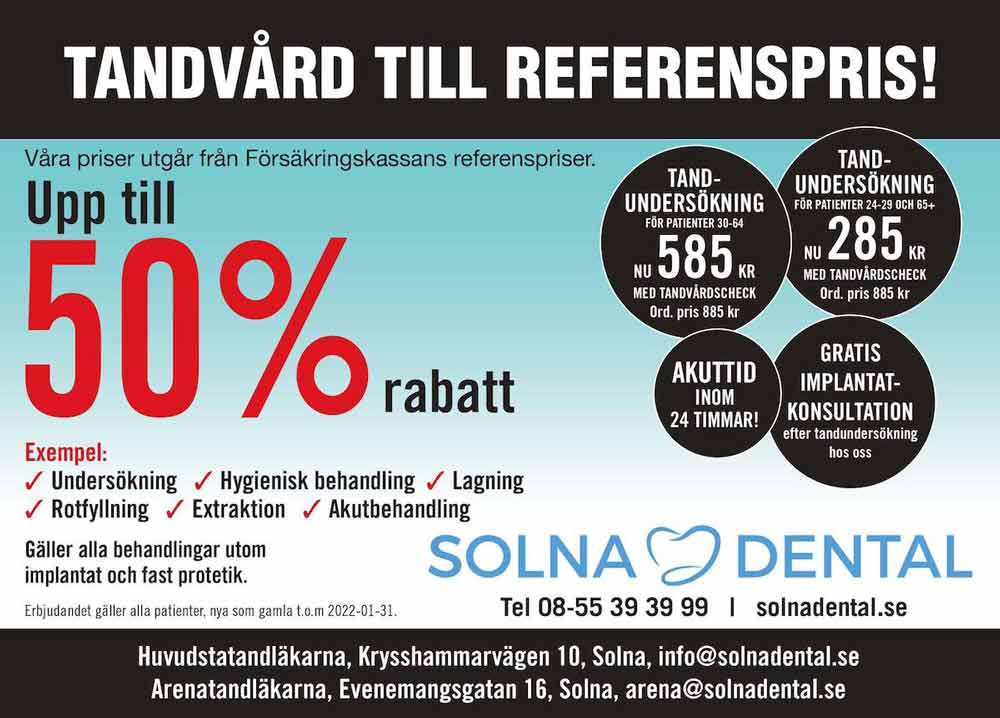 erbjudande på tandimplantat i Stockholm
