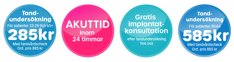 erbjudanden tandläkare 2021, lägst pris på undersökningar från 285 kronor
