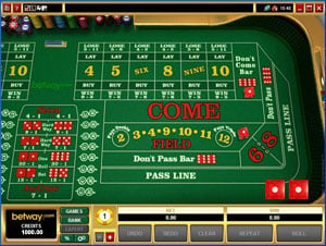 Online Craps at Betway Casino