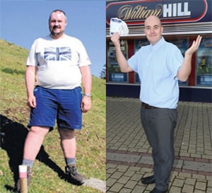 Patrick Barnes before and after weight-loss