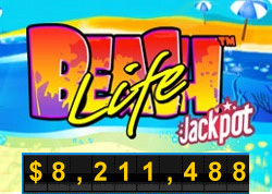 Beach Life Progressive Jackpot won