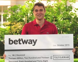 Jon Heywood is the 13 millon Mega Moolah Winner