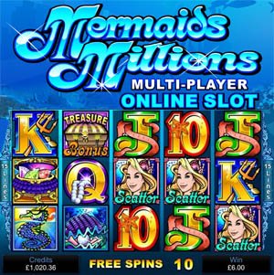 Mermaids Millions Multi-player cash drop promotion