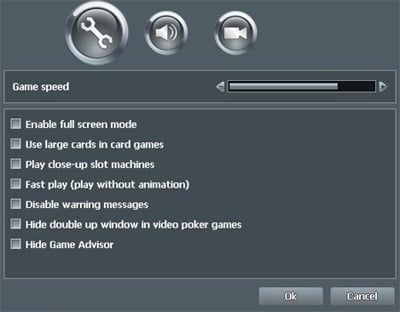 Playtech Casino Game settings